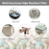 HABUTWAY Bean Bag Chair 3Ft Luxurious Velvet Ultra Soft Fur with High Rebound Memory Foam Bean Bag Chairs for Adults Plush Lazy Sofa with Fluffy Removable Sponge 3' (Grey) HABUTWAY