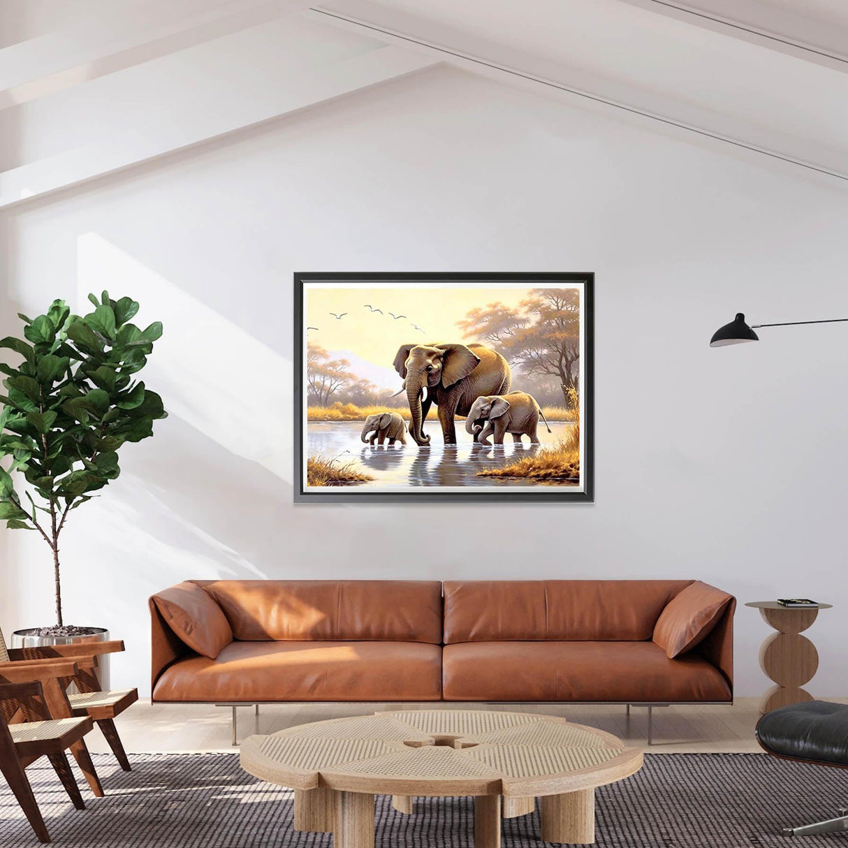 LOMSIOY DIY 5D Diamond Art Kits for Adults, Elephants Diamond Painting Kits for Beginner, Animal Diamond Art with Round Full Drill Rhinestone Crafts Gem Arts for Home Wall Decor 12x16 inch 3 LOMSIOY