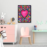 NAIMOER Valentines Diamond Art Kits Heart for Adults, Love Diamonds Art Kits Round Full Drill Diamond Arts Kit Heart Diamond Picture Arts Craft for Home Wall Decor 11.8x15.8 inch NAIMOER