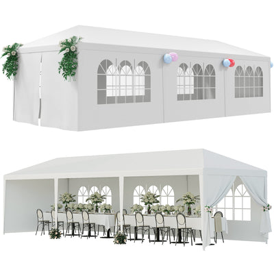 HomGarden 10'x30' Outdoor Canopy Tent Patio Camping Gazebo Shelter Pavilion Cater Party Wedding BBQ Events Tent w/Removable Sidewalls