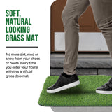 MAYSHINE Artificial Grass Door Mat - for Entryway Indoor/Outdoor Green Turf Rug, Perfect for Dog Potty Training and Multi-Purpose Use 29.5x17inches MAYSHINE