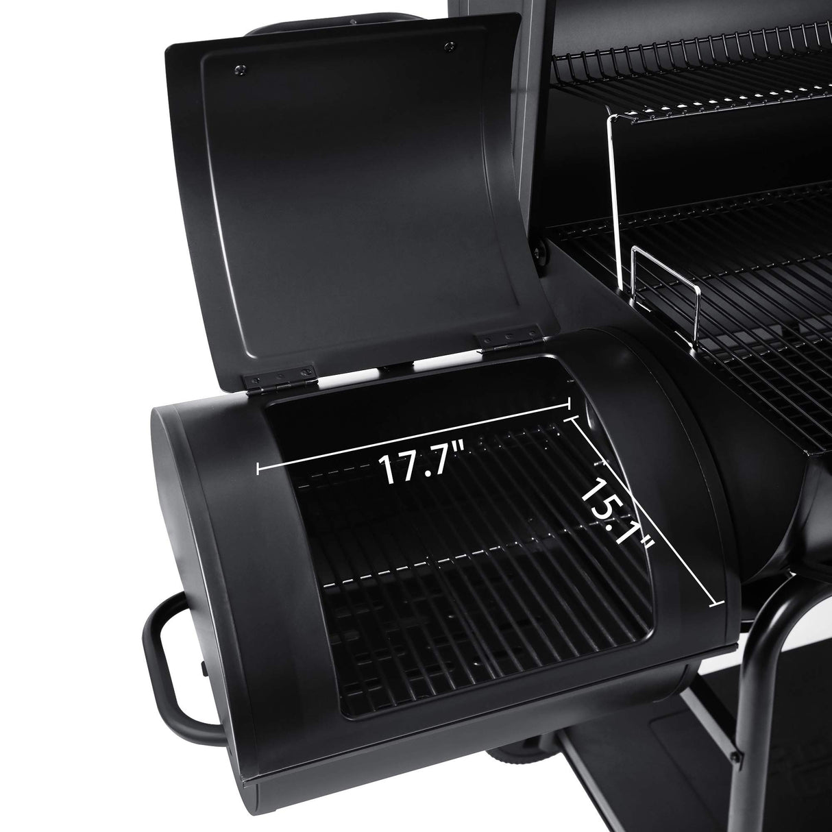 Royal Gourmet CC2036F Barrel Charcoal Grill with Offset Smoker, Outdoor Smoker with 1200 Sq. In. Cooking Area for Outdoor Barbecue Event , Black Royal Gourmet