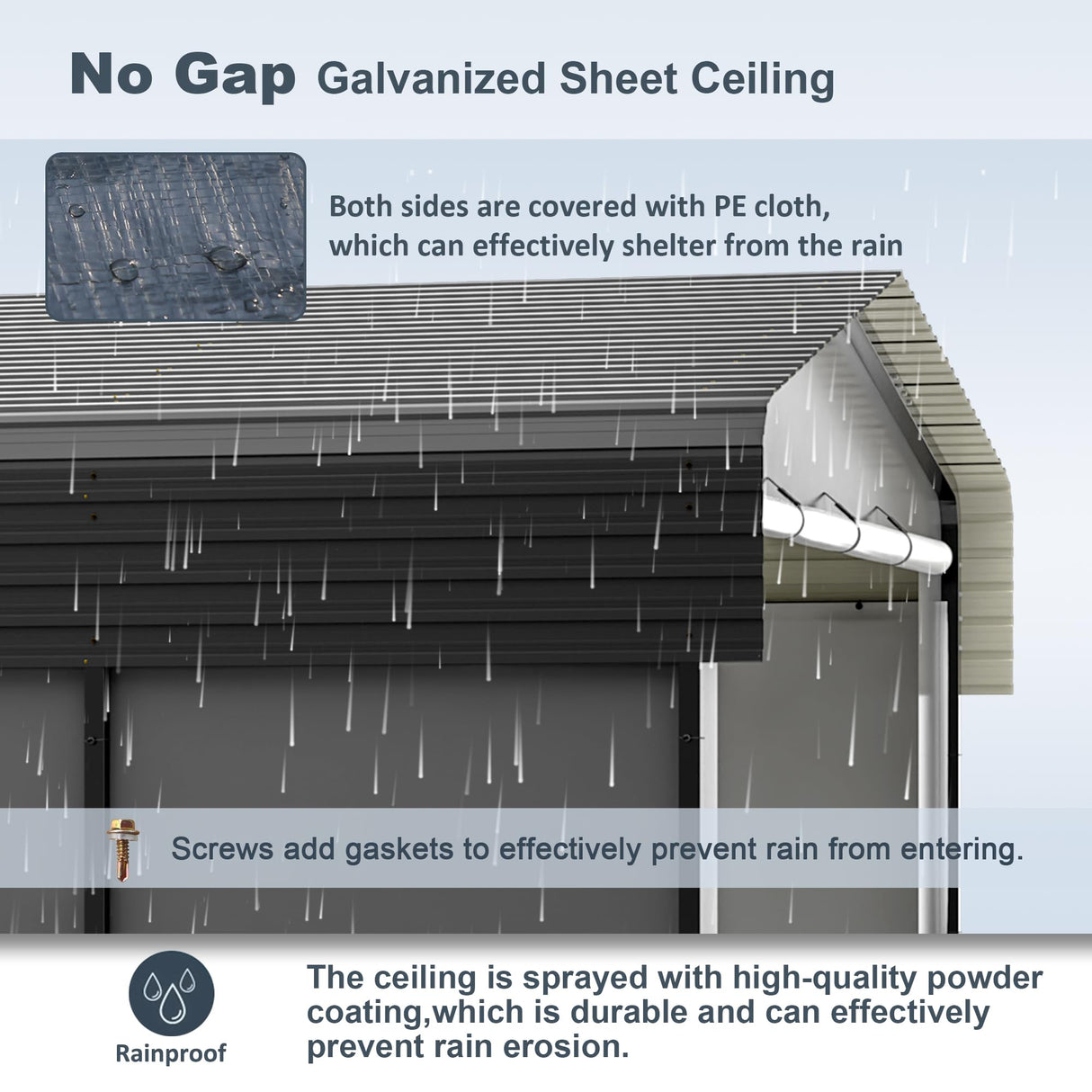 LZbeiteM 13 x 20 ft Car Ports Heavy Duty - Prefab Metal Carport with Galvanized Steel Roof with Sidewalls Enclosure Kit, Sturdy Heavy Duty Metal Carport for Cars, Boats, and Tractor LZBEITEM