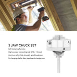 Topyond 3 Jaw Lathe Chuck Set, Aluminum Alloy Lathe Jaw, Self Centering Lathe Chuck Plate with X1 Connecting Rod 10x35mm Clamping Topyond