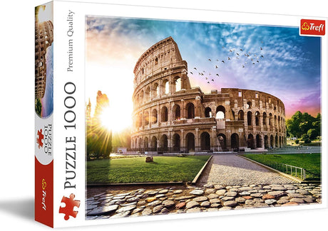 Trefl Sun-Drenched Colosseum 1000 Piece Jigsaw Puzzle Red 27"x19" Print, DIY Puzzle, Creative Fun, Classic Puzzle for Adults and Children from 12 Years Old Trefl