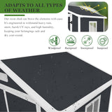 6x4.4FT Outdoor Storage Shed, Resin Shed with Reinforced Floor & Secure Door Lock, All-Weather Outdoor Shed for Gardening Tools, Bicycles, Patio Furniture, Lawn Mower (Dark Gray) SEGMART
