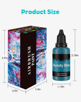 Airbrush Paint Set, 24Colors Acrylic Air Brush Paint Kit, Ready to Spray Water-Based Opaque & Neon Colors for Artists, Beginners, and Students, DIY Projects, 30 ml/1.01 Fl Oz Bottle O Rexley