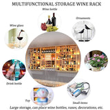 Metal Wine Rack Bar Shelves With LED Light Wall Mounted Kitchen Storage With Wine Glass Holder Liquor Shelf Large Floating Bar Liquor Bottle Whiskey Display Shelf for Kitchen Dining Room Bar Decoratio IRHIGBGX