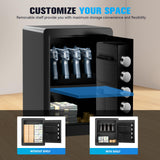 Gun Safe, 2.0 Cu ft Gun Safe for Handgun with Pistol Rack Door Organizer, Pistol Safe with Digital Electronic Keypad, Alarm Home Safe with Adjustable Shelf, Fixable Silent Safe for Valuables Dononr