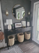 Kinsuite Long Sofa Table with 4 Drawers - Modern Black Console Table with 1 Bottom Shelf, 60 inch Wood Hallway Table Entryway Table for Living Room Bedroom Kitchen Kinsuite