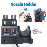 WEP 8858-V Hot Air Rework Station Kit with Compact Size, Integrated Nozzle Holder, 3 Nozzles, 2 Tweezers, Adjustable Temperature& Air Volume, PID Program, °C/°F Conversion and More WEP