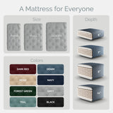 Loosh Full Size Sofa Bed Foam Canvas Futon Mattress - 10" USA Made, Navy, Frame Not Included Loosh