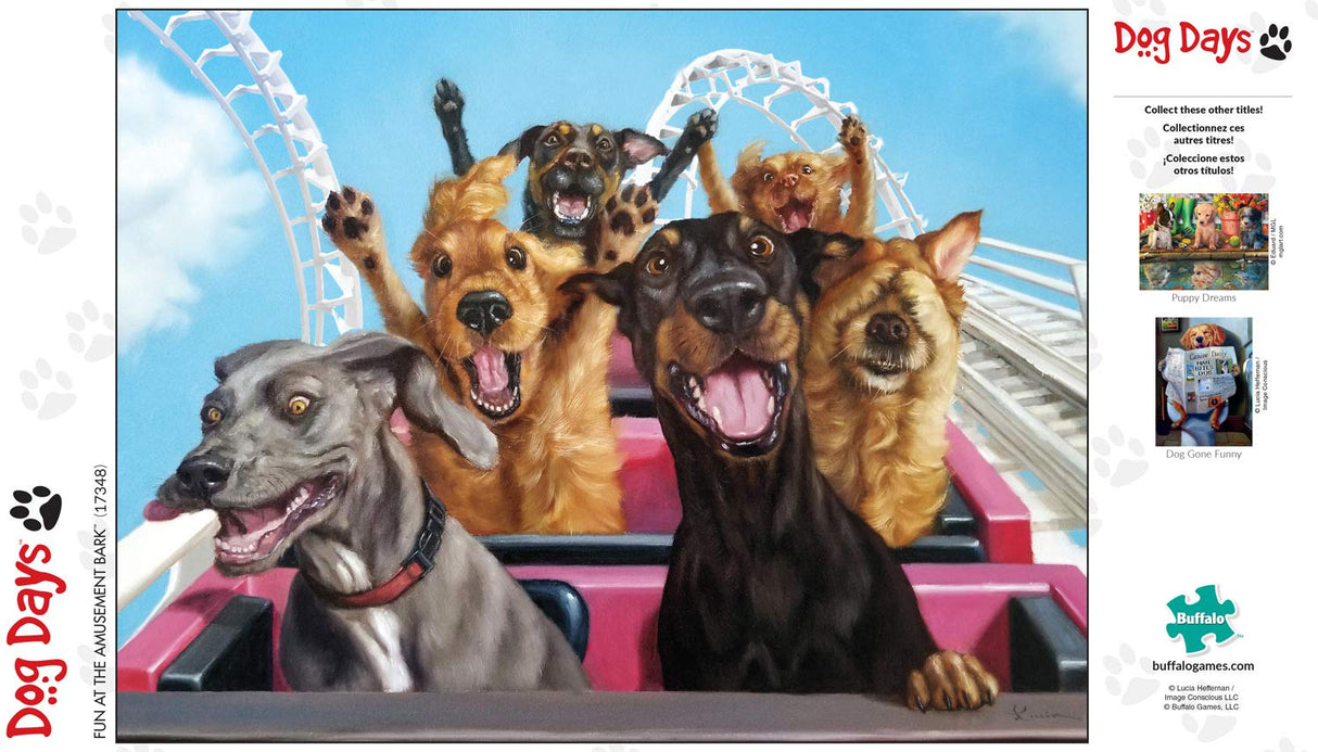 Buffalo Games - Lucia Heffernan - Fun at the Amusement Bark - 750 Piece Jigsaw Puzzle For Adults -Challenging Puzzle Perfect for Game Nights - Finished Size is 24.00 x 18.00 Buffalo Games