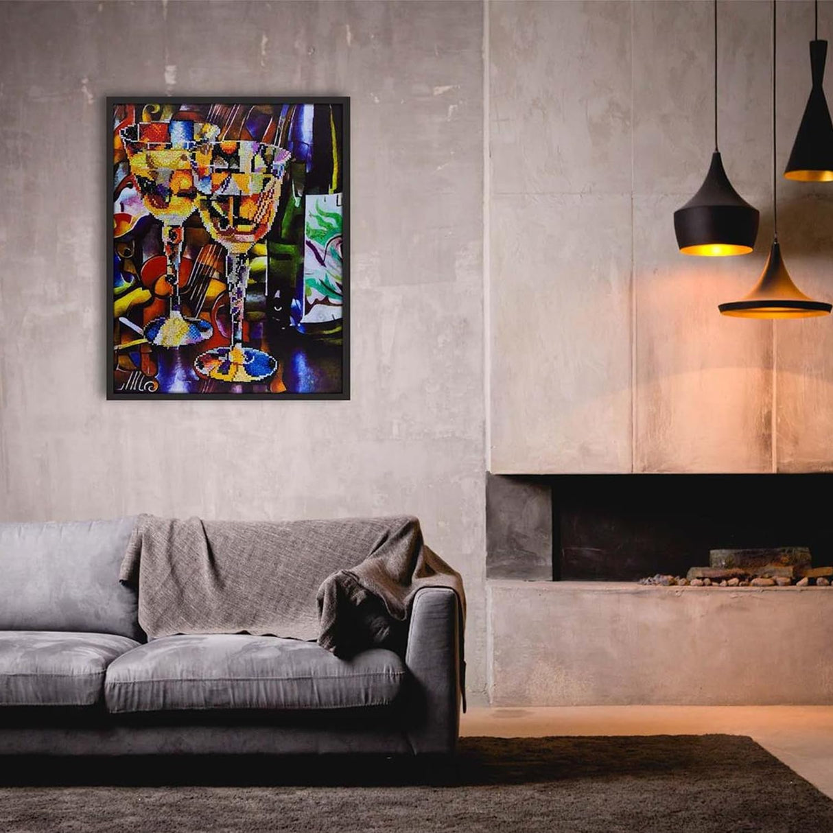 DIAMOND ART BY LEISURE ARTS Diamond Painting Kits for Adults 14"X16" Advanced Abstract Wine, Full Drill, Art Kits, Dimond Art, for Adults, Kit DIAMOND ART BY LEISURE ARTS