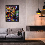 DIAMOND ART BY LEISURE ARTS Diamond Painting Kits for Adults 14"X16" Advanced Abstract Wine, Full Drill, Art Kits, Dimond Art, for Adults, Kit DIAMOND ART BY LEISURE ARTS