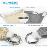 Patio Paradise 15' x 15' x 15' Sun Shade Sail Triangle Canopy, Permeable Shade Cloth Fabric Sunlight Block Patio Cover HDPE Deck Awning for Outdoor Backyard Pergolas Roof Shading, Beige Patio