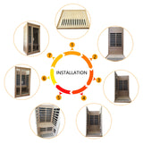 Kanlanth 1 to 2 Person Infrared Sauna, Hemlock Wood Low EMF FAR Infrared Sauna for Home, 1,350watt, Indoor Saunas with Bluetooth, LCD, LED Kanlanth