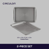 Circulon Nonstick Bakeware Set, Nonstick Cookie Sheet / Baking Sheet - 2 Piece, Gray Circulon