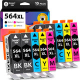 Smart Ink Compatible Ink Cartridge Replacement for HP 564 XL 564XL High Yield 10 Combo Pack (4 Black & 2 C/M/Y) for DeskJet 3520 3522 Photosmart 7520 6520 5520 7525 5514 7510 OfficeJet 4620 Printers Smart Ink