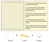 25 Puzzle Saver Sheets - 4 1000 Piece Jigsaw Puzzles, Peel & Stick Frame, Glue & Sticker Sheets dgudgu