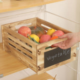 VZODESR Wooden Record Crate Rustic Box for Home Office Storage Cube Record Organizer,Farmhouse Detachable Kitchen Fruits Vegetable Food Craets VZODESR