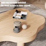 Cloud Shape Irregular Wood Coffee Table, Indoor Round Corner Thicken End Table, Cute Cartoon Accent Coffee Cocktail Center Table for Living Room Furniture(27.5" Lx18 Wx16 H, Natural) Topjia