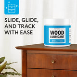 Impresa Non Spray Wood Lubricant for Home DIY Projects, Multi-Purpose Semi Paste Wax for Wood, Drawer & Door Hinge Lube, Loosen Drawer Slide, Restore & Preserve Wooden Slide - 6oz IMPRESA