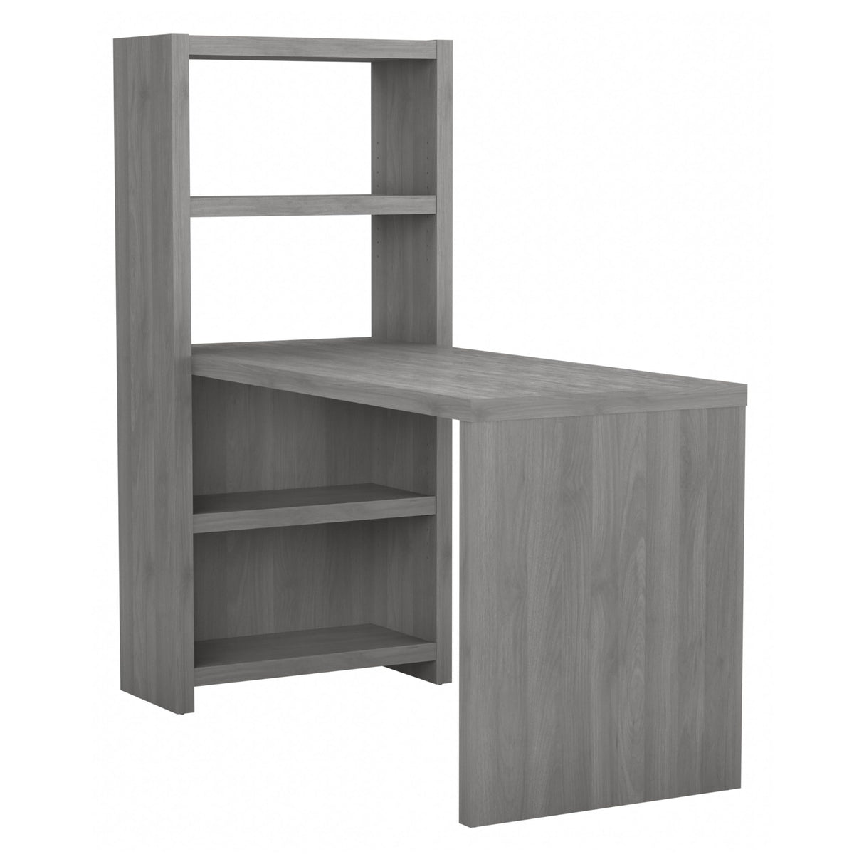 Bush Business Furniture Office by Kathy Ireland Echo 56W Bookcase Desk in Modern Gray Bush Business Furniture