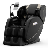 Massage Chair Full Body, Zero Gravity Massage Chair with Auto Modes, Airbag Massage, Foot Massage, 6 Fix Point Rollers, Heating, Touch Screen Controller, Black Home Relaxation Recliner with Massage Msutree