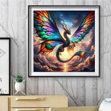 Ekuxom Dragon Diamond Art Kits for Adults, 5D Diamond Painting Kits for Beginners, DIY Round Full Drill Diamond Gem Art Kits for Crafts Home Wall Decor Gift 14x14 inch Ekuxom