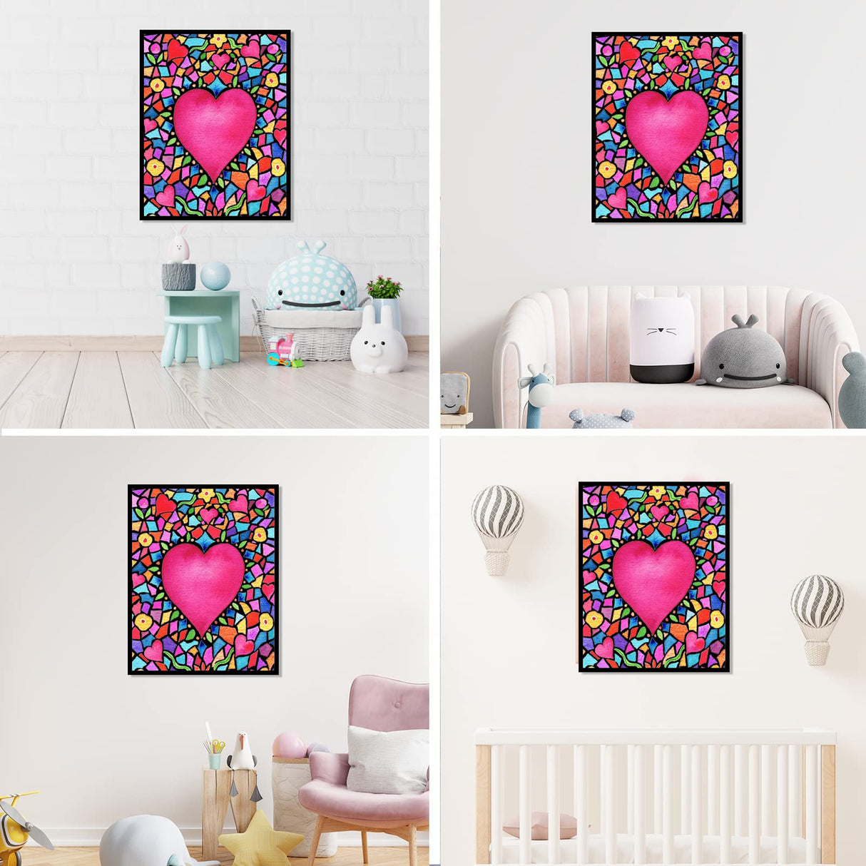 NAIMOER Valentines Diamond Art Kits Heart for Adults, Love Diamonds Art Kits Round Full Drill Diamond Arts Kit Heart Diamond Picture Arts Craft for Home Wall Decor 11.8x15.8 inch NAIMOER