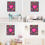 NAIMOER Valentines Diamond Art Kits Heart for Adults, Love Diamonds Art Kits Round Full Drill Diamond Arts Kit Heart Diamond Picture Arts Craft for Home Wall Decor 11.8x15.8 inch NAIMOER