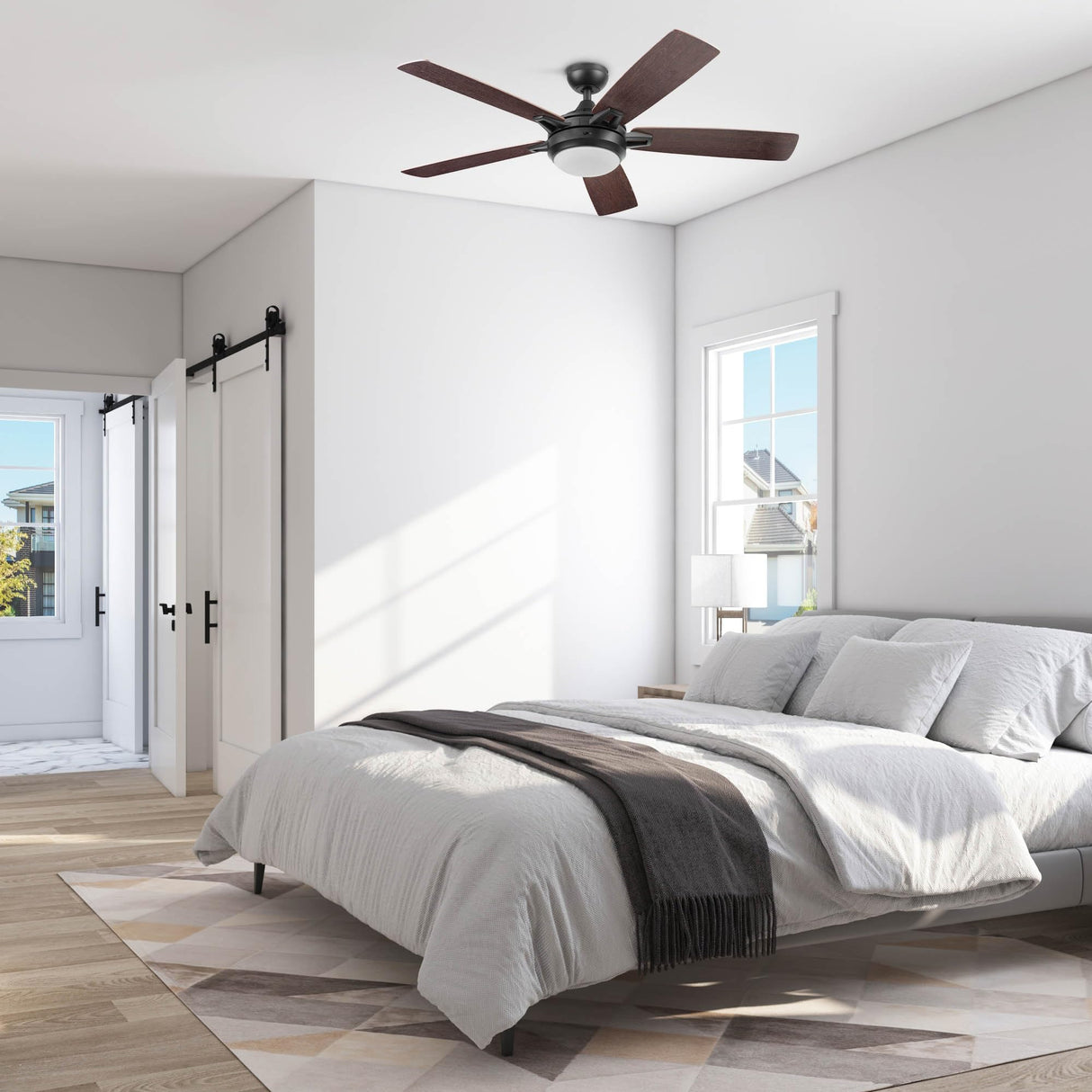 Prominence Home 51649-01 Lorelai Smart Ceiling Fan with Light and Remote, 52, Bronze Prominence Home