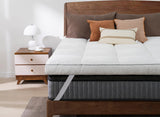 QUEEN ROSE Mattress Topper Queen, Extra Soft Pillow Top Mattress Topper Queen for Firm Bed, Thick Baffle Box Cooling Cloud-Like Down Alternative Filled, Back Pain Relief, White QUEEN ROSE