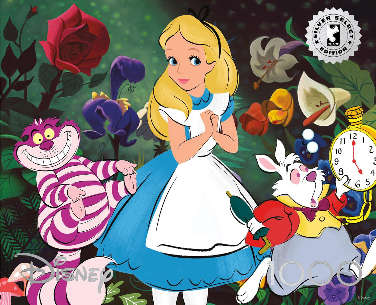 Buffalo Games - Silver Select - Disney - Alice in Wonderland, Alice and Friends - 1000 Piece Jigsaw Puzzle for Adults -Challenging Puzzle Perfect for Game Nights Buffalo Games