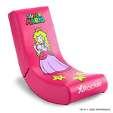 X Rocker Super Mario Peach Video Gaming Floor Chair, Official All-Star Edition Nintendo Collectible, Faux Leather, Foldable, 5000201, 33.46" x 16.14" x 25.59", Princess Peach Pink X Rocker