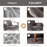 COLAMY Swivel Recliner Chair with Footrest, Strong Glide Chair High Back with Double-Layer Cushion, Rocker Recliner for Nursery & Living Room, Bedroom, Charcoal COLAMY