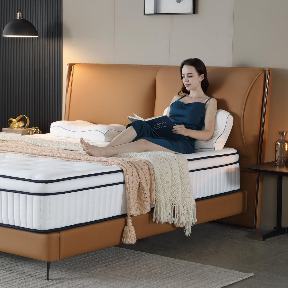 SUAYEA Queen Mattress, 12 Inch Queen Size Mattress in a Box, Pocket Spring and Soft Foam, Ultimate Motion Isolation, Strong Edge Support, Medium Firm SUAYEA