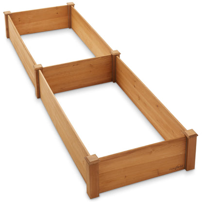 Casafield Outdoor Raised Garden Bed - Wooden Planter Box for Vegetables, Grass, Lawn, and Yard - 96 x 28 x 10, Natural