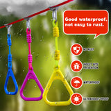 Ninja Warrior Obstacle Course for Kids-Playground Fitness Equipment Ninja Slackline with Multiple Accessories for Kids,Contain Swings,Rope ladders,Rings,Ninja Couse for Kids Outside (2x56ft) Perantlb