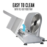 Weston Electric Meat Cutting Machine, Deli & Food Slicer, Adjustable Slice Thickness, Non-Slip Suction Feet, Removable 9" Stainless Steel Blade, Easy to Clean Weston