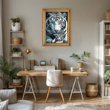 RICUVED White Tiger Diamond Painting Kits for Adults, 5D Diamond Painting Animal Diamond Art Kits for Beginners, Full Drill Diamond Art Diamond Gem Diamond Painting Kits for Home Wall Decor 12x16Inch RICUVED