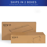 VIVO Electric Height Adjustable 60 x 30 inch Memory Stand Up Desk, Black Table Top with Built-in Concealed Cable Trays and Full-Size Pad, Gray Frame, VIVO