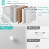 BOLUO White Nightstands Set of 2, 2 Drawer Dresser for Bedroom Night Stand Small Dresser End Table with Drawers Modern BOLUO