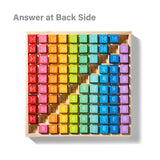 ROBUD Wooden Multiplication & Math Table Board Game, Kids Montessori Math Manipulatives Learning Toys Gift, Aged 3 Years Old and Up - 100 Wooden Counting Blocks ROBUD