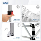 PHI VILLA Outdoor Pop up Canopy 10'x10' Tent Camping Sun Shelter-Series Party Tent, 100 Sq. Ft of Shade (Blue) PHI VILLA