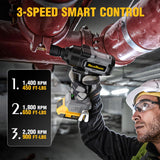 ReliaRoads 900 Ft-lbs Cordless Impact Wrench, 1/2 Inch Impact Gun Compatible DeWALT 20V MAX Battery, Brushless Constant High Torque Impact Driver with 3 Speed, Tool Only (No Battery Included) ReliaRoads