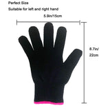 Lessmon Professional Heat Resistant Glove for Hair Styling Heat Blocking for Curling, Flat Iron and Curling Wand Suitable for Left and Right Hands, 1 Piece, Pink Edge Lessmon