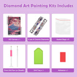 MOGTAA Cherry Blossom Landscape Diamond Art Kits for Adults, 5D Full Drill Diamond Painting Kits for Adults Beginners, DIY Mountains Round Diamond Dots for Adults, Gem Art for Home Decor 12 X 16Inch MOGTAA