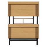 Bellemave Twin Over Twin Bunk Bed with Ladder and Guardrail, Metal Bunk Bed Twin Over Twin with Built-in Storage for Space-Saving, Sturdy Metal Bed Frame, No Box Spring Needed, Black Bellemave